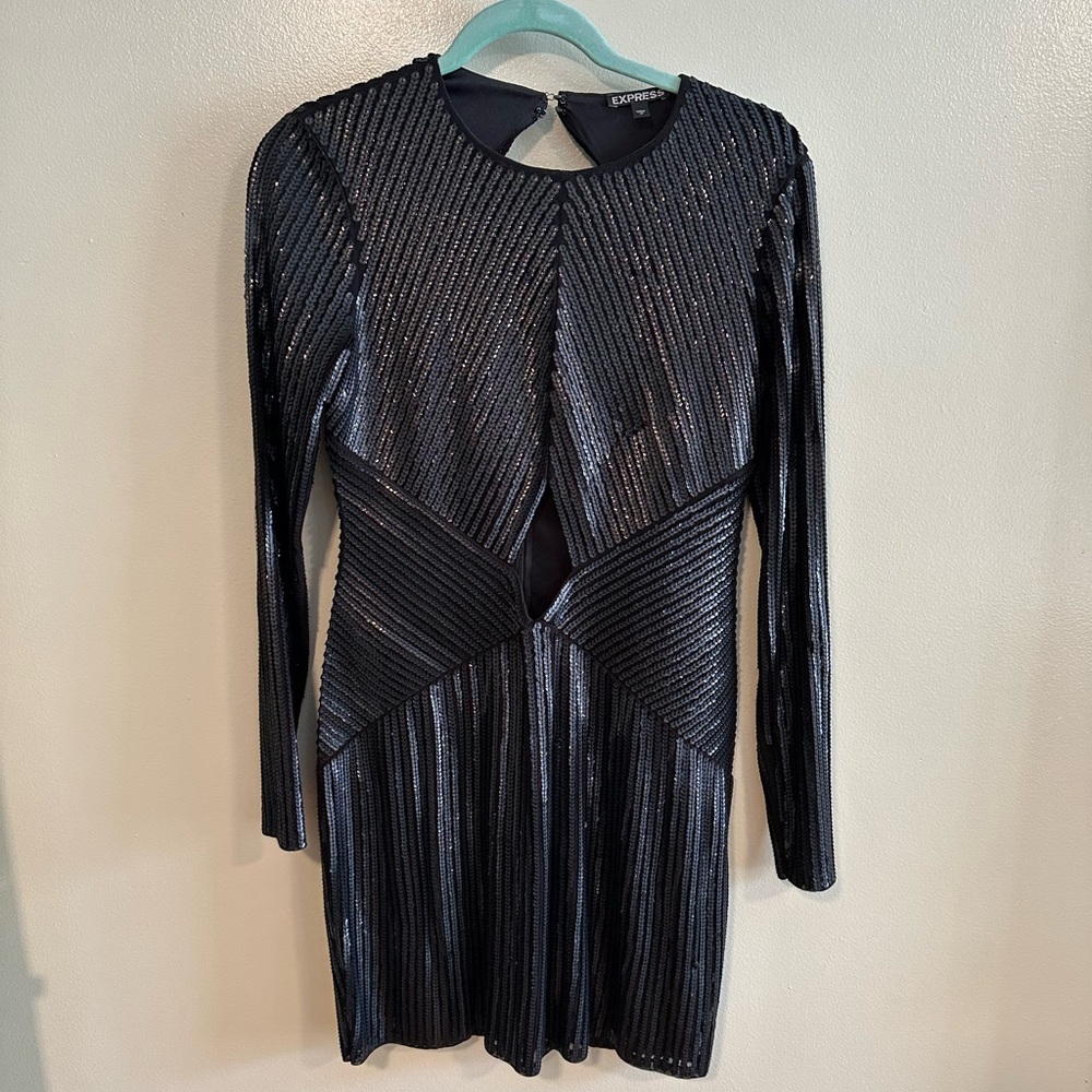Express Cut Out Sequin Midi Dress